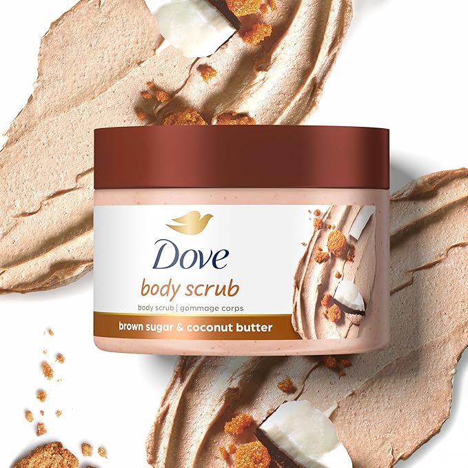 Dove Scrub Brown Sugar &amp; Coconut Butter For Silky Smooth Skin Body