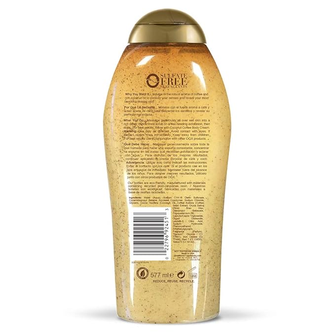 OGX Smoothing + Coconut Coffee Exfoliating Body Scrub