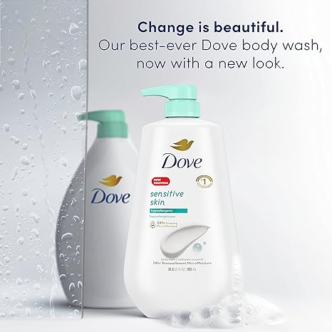 Dove Body Wash with Pump Sensitive Skin Hypoallergenic