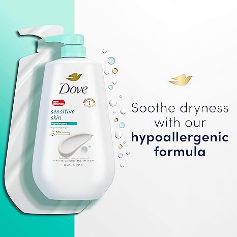 Dove Body Wash with Pump Sensitive Skin Hypoallergenic